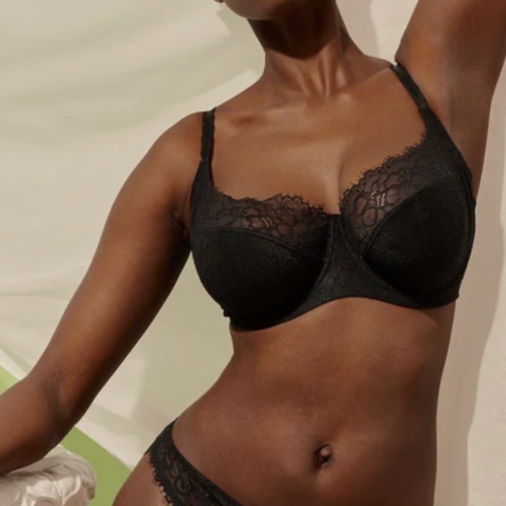 Black Full Coverage Lace Bra